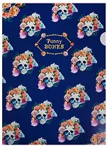 Папка-уголок А4 "Funny bones", пластик 0,18мм