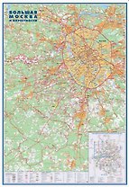 Карта настенная "Большая Москва и окрестности"