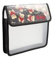 Папка для тетрадей А5 "Мишки паттерн" липучка, Оникс