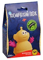 Игрушки в наборе ТМ Космический песок зелёный + формочка 150 г. Пакет.