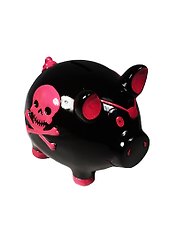 Копилка Поросенок-пират (черный) (12,5см) (574-097)