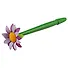 Ручка «Flower power», фиолетовый цветок - 2