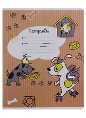 Тетрадь в линейку Феникс+, "Озорные звери", 24 листа, в ассортименте