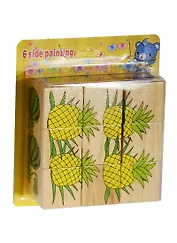 Кубики деревянные в блистере, фрукты (15-02300-5)