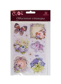 3D Стикеры для декупажа Цветы (DJS-602А) (Рукоделие) (упаковка) (3+)
