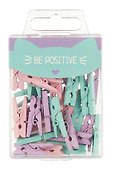 Зажимы для бумаг «Прищепки» Be positive, 30 штук, цветные пастельные - 0