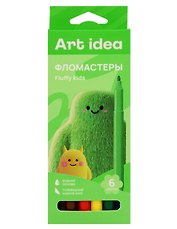 Фломастеры 06цв "Fluffy Kids", к/к, подвес, Art idea