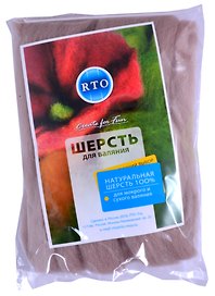 Шерсть для валяния РТО 30гр, дымчатая