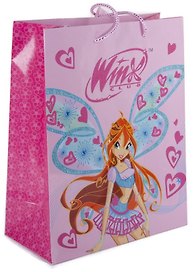 Пакет подарочный бумажный А5 17,8*23*9,8см, глиттер, WINX