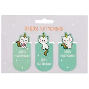 Магнитные закладки «100% Kittycorn», 3 штуки
