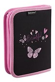 Пенал с наполнением «Flower butterfly», 1 отделение, 24 предмета, 21х14 см, Brauberg - 1
