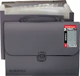 Папка-портфолио 12 отд. MEGAPOLIS, пластик, серая, Erich Krause