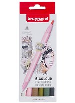Линеры двусторонние 06цв "Brushpen Токио"