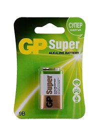 Батарейка GP «Super» MN1604, 6LR61, Крона алкалиновая, BC1