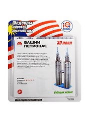 3D mini пазл Башни Петронас (IQMA015) (8дет.) (6,2х2,9х13,2см) (Шедевры мировой архитектуры) (5+) (блистер)