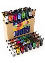 Краски акриловые художественные BRAUBERG ART CLASSIC, НАБОР 54 шт, 49 цветов, в тубах 75 мл, 191724