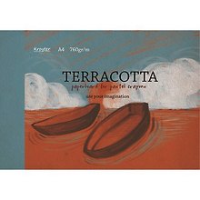Альбом для рисования пастелью, А4, 10л., блок тонир. картон терракота 760 гр/м,7606