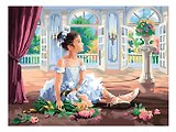 Холст с красками 30х40см. Девочка-балерина (Арт. Х-0403)