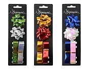 Набор для упаковки 2 ленты, 2 банта, ассорти