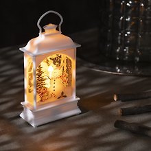 Светильник LED Фонарь со снеговиком (пластик) (7х13) (4843936)