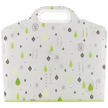 Папка -портфель пластиковый на кнопках «Stripes and drops» А4, с вырубной ручкой