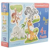 Пазл Castorland 3+4+6+9эл 4 в 1 Африканские животные - 1