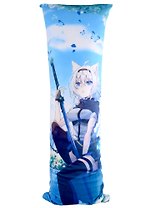 Подушка-обнимашка Аниме Dakimakura Девушка-волшебница с бабочками (Сёдзё) (цветная) (90х30)