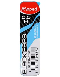 Грифели 0,5мм Н (12 шт), "BLACK PEP'S", Maped