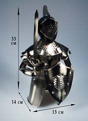 Держатель для бутылки Рыцарь (18х13х33) (металл)