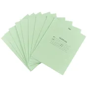 Тетради в крупную клетку Hatber, 12 листов, зеленые, 10 штук