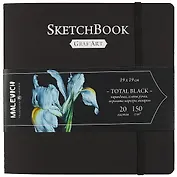 Скетчбук «Graf'Art Total Black», 19 х 19 см, 20 листов