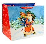 Пакет А3+ 50*40*25 "Дед Мороз" Новый год, бум.ламинат