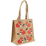 Сумка джутовая M Лисы (32х34х18) (12-Eline-3-M)
