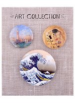 Набор значков Art collection (металл) (2 шт 25мм, 1 шт 38мм)