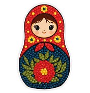 Кристальная (алмазная) мозаика  "ФРЕЯ"ALVM-129 магнит "Матрешка"6.5 х 10.5 см