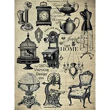 Рисовая бумага для декупажа Craft Premier, А4, 25г/м, Винтажный интерьер CP06179-1