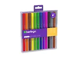 Фломастеры 12 цветов "Brush&Fineliner" кисть/линер, Berlingo
