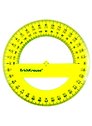 Транспортир 12 см, 360°, пластик, Erich Krause, в ассортименте