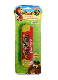 Губная гармошка Маша и медведь (B323587-R2) (175724) (3+) (Играем вместе) (блистер)