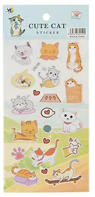Наклейки зефирные Котята -1