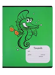 Тетрадь в клетку Феникс+, "Морские жители", 12 листов, в ассортименте