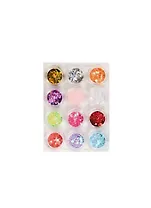 Набор для творчества Набор глиттеров 3гр*12 баночек Микс цветов сердечки в пластик. коробке