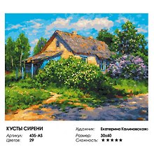 Набор для творчества Живопись на холсте 30х40см Кусты сирени 435-AS