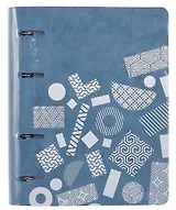 Тетрадь 120л кл. "FOLGA. 8" на кольцах, смен.блок, обл. кож.зам, тиснение серебр.фольгой