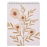 Блокнот А5 50л кл. "April", букет, карт.обл., спираль, микротекстурирование, ламинация, тиснение золотой фольгой