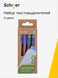Текстовыделители «ECO» 4 цвета, Schiller