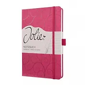 Блокнот для записей А5, 174стр Jolie, тверд.обложка, матовое покрытие с тиснен. "Пурпурная утонченность"