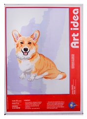 Картина по номерам Art idea "Корги" 21*29,7см. MINIA40170