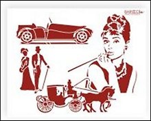 Трафарет пластиковый многоразовый СПБ Одри (20х25) (Л-077)
