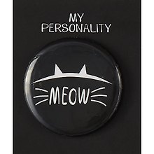 Значок круглый «Meow», металл, 38 мм